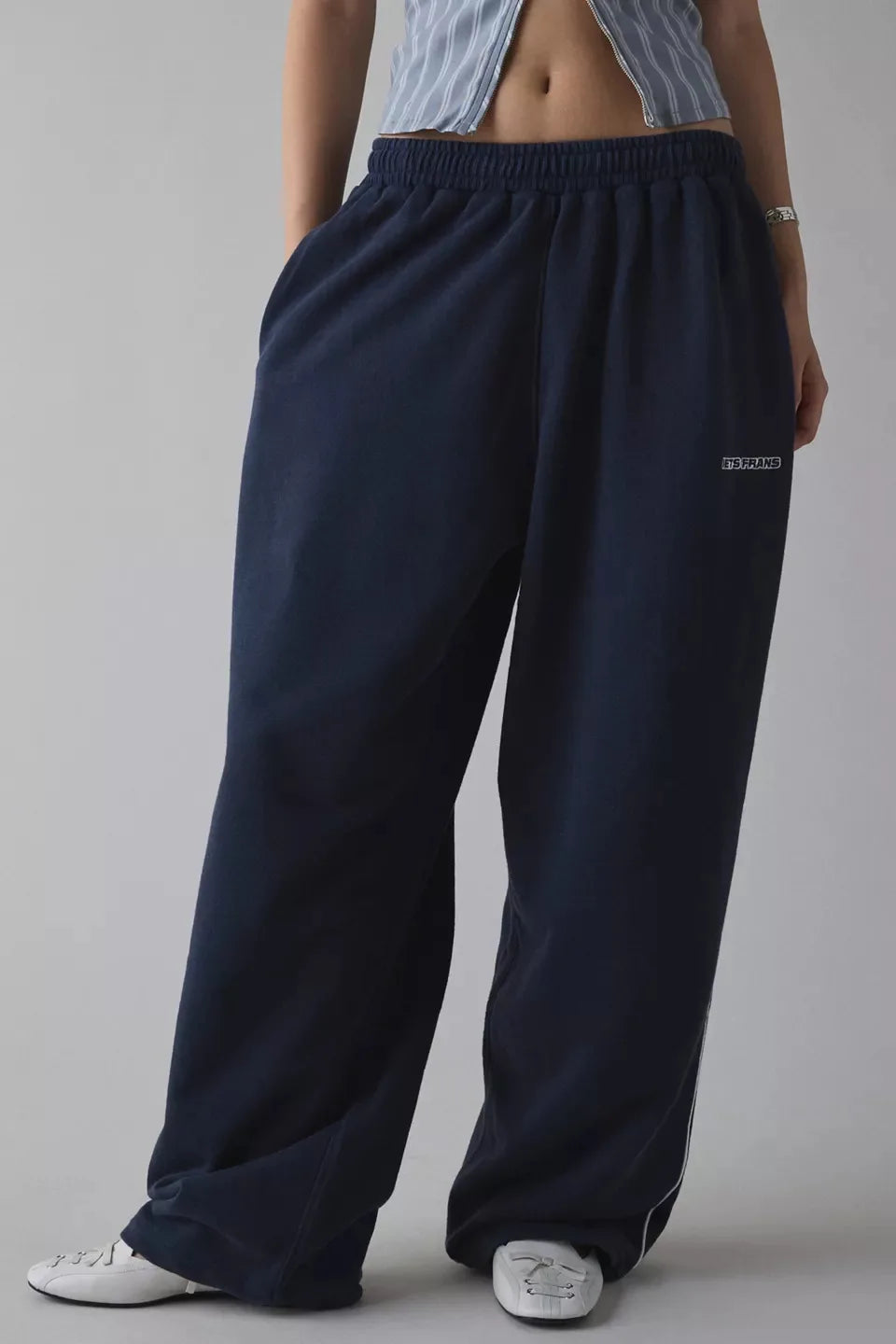 Autumn Street Sweatpants Y2K Aesthetic Slacks Stripes Fashion Personalized Letters Embroidered Casual Wide Leg Pants Trousers