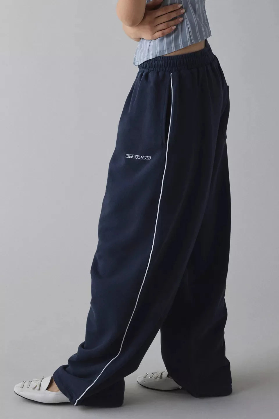 Autumn Street Sweatpants Y2K Aesthetic Slacks Stripes Fashion Personalized Letters Embroidered Casual Wide Leg Pants Trousers