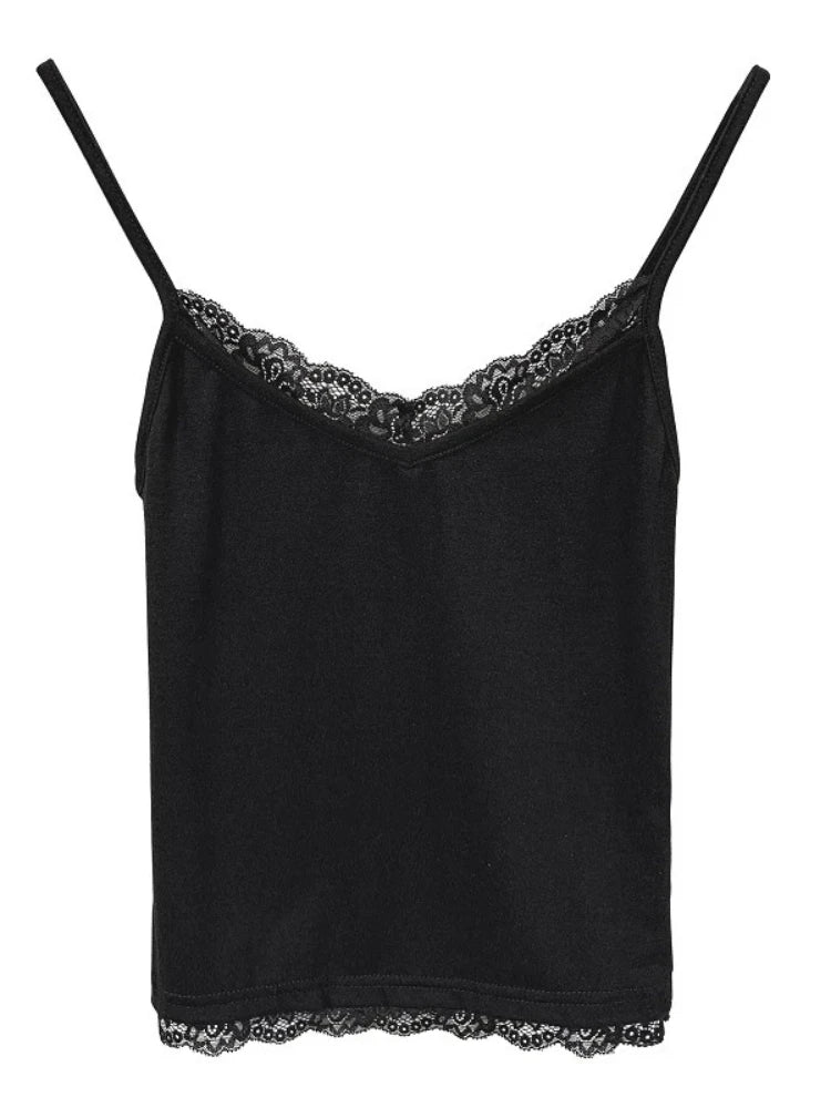 2026 Korean Style Slim Sexy Gentle Women Camisole Lace Trim Solid Tank Top Versatile Crop Top New Arrival Summer Casual Vest