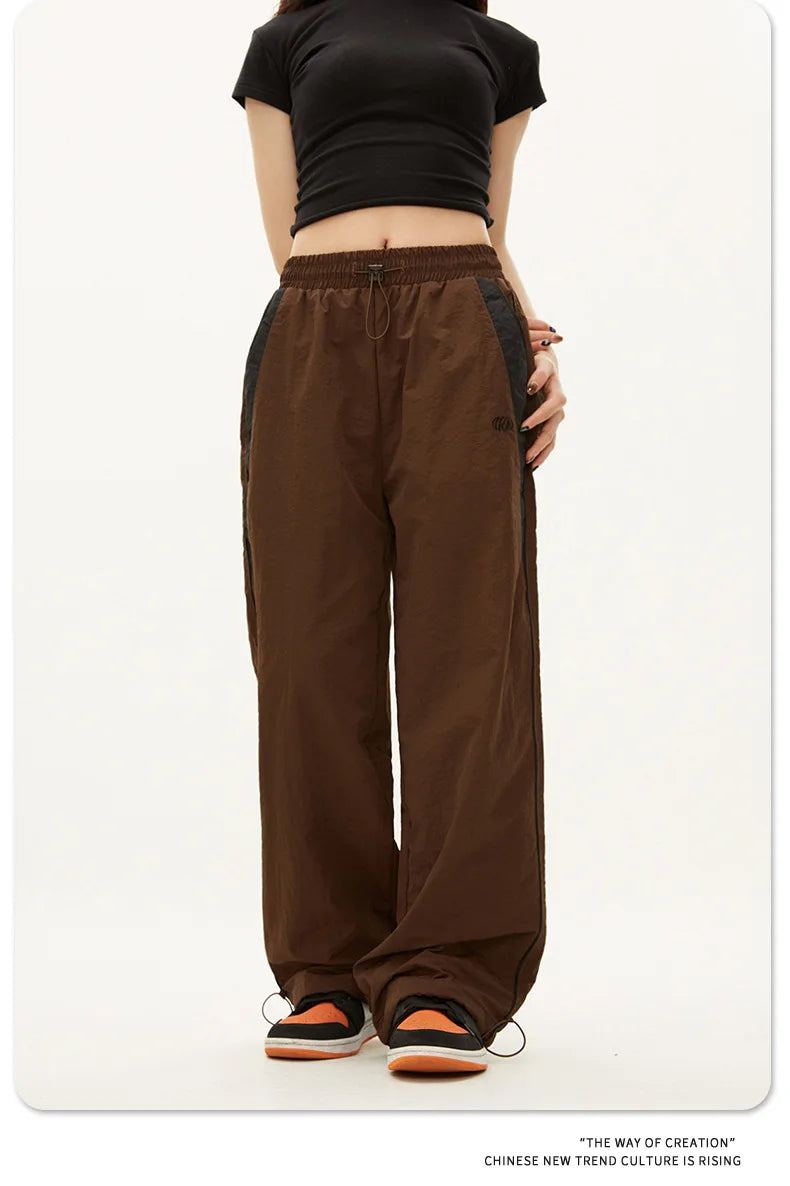 Y2K Vintage Fashion Loose Pant 2026 Casual Street Hip Hop Baggy Pants High Waist Wide Leg Trousers Solid Joggers Women Clothes