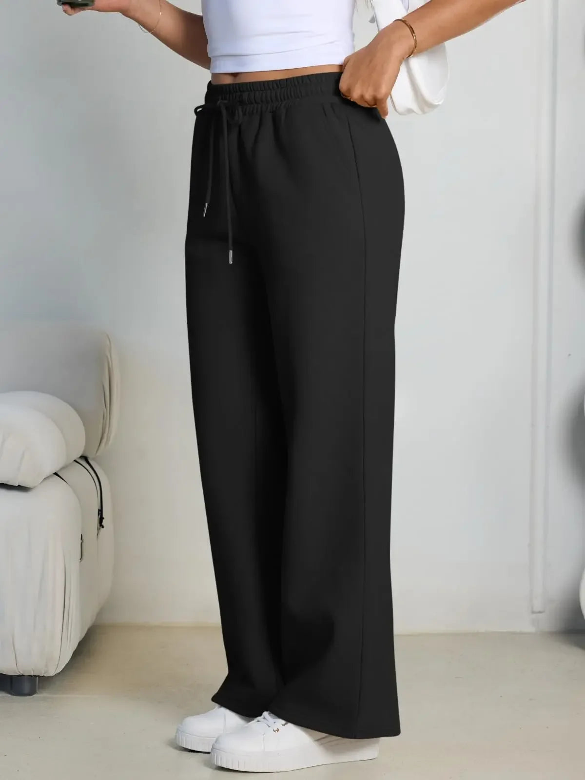 Straight Wide Leg Loose Pant Women Fahsion 2026 Spring Summer New Baggy Sweatpants High Waist Csual Street Pants Chic Trousers