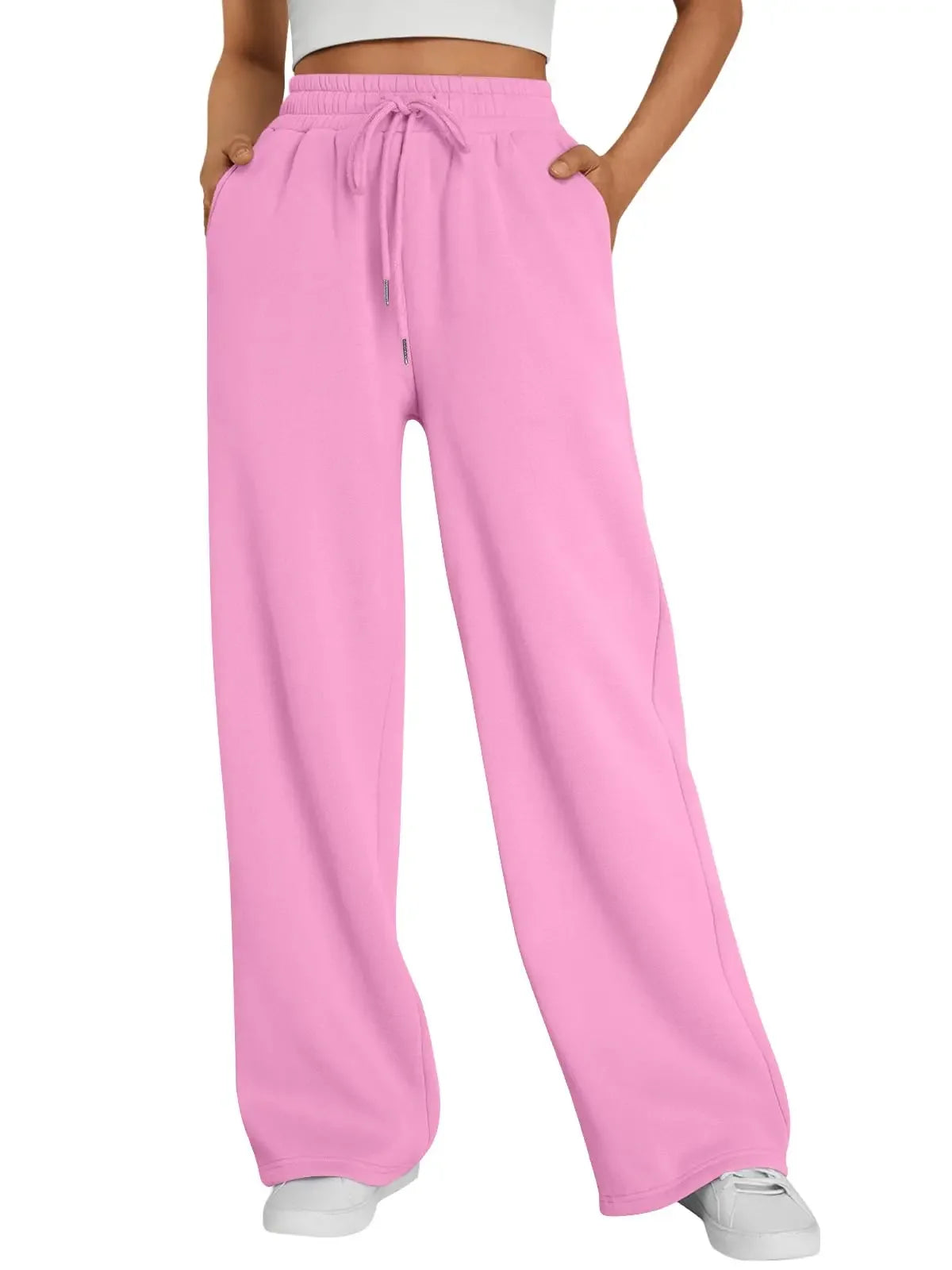 Straight Wide Leg Loose Pant Women Fahsion 2026 Spring Summer New Baggy Sweatpants High Waist Csual Street Pants Chic Trousers