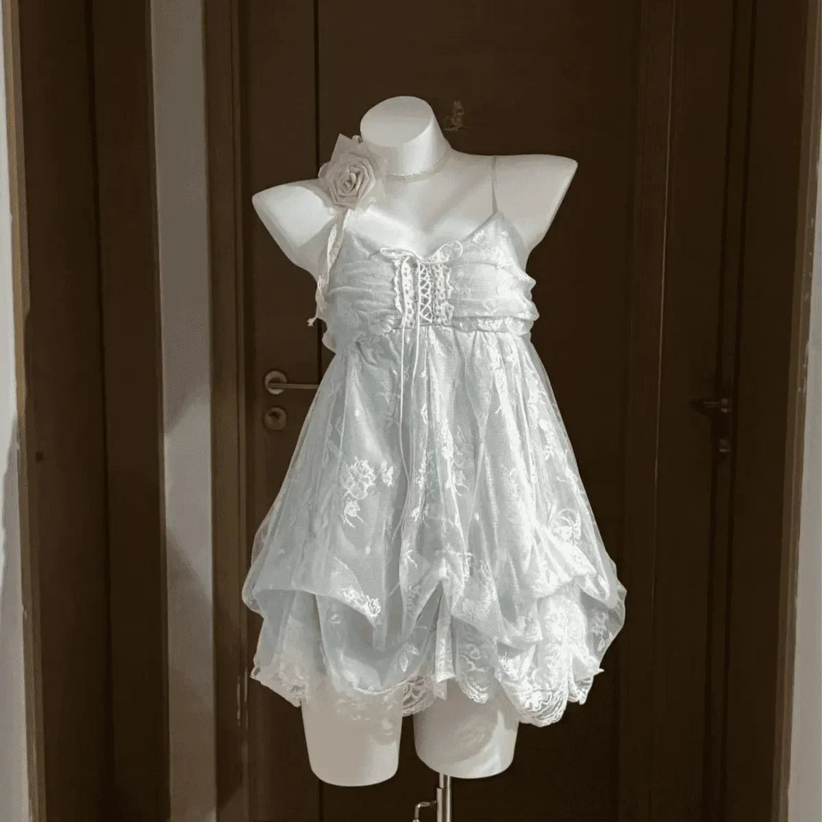 New Vintage Summer Women Sets Elegant Ruffle Lace Chiffon Design Mini Skirt Suit Fairy Female Sweet Korean Fashion Outfits 2026