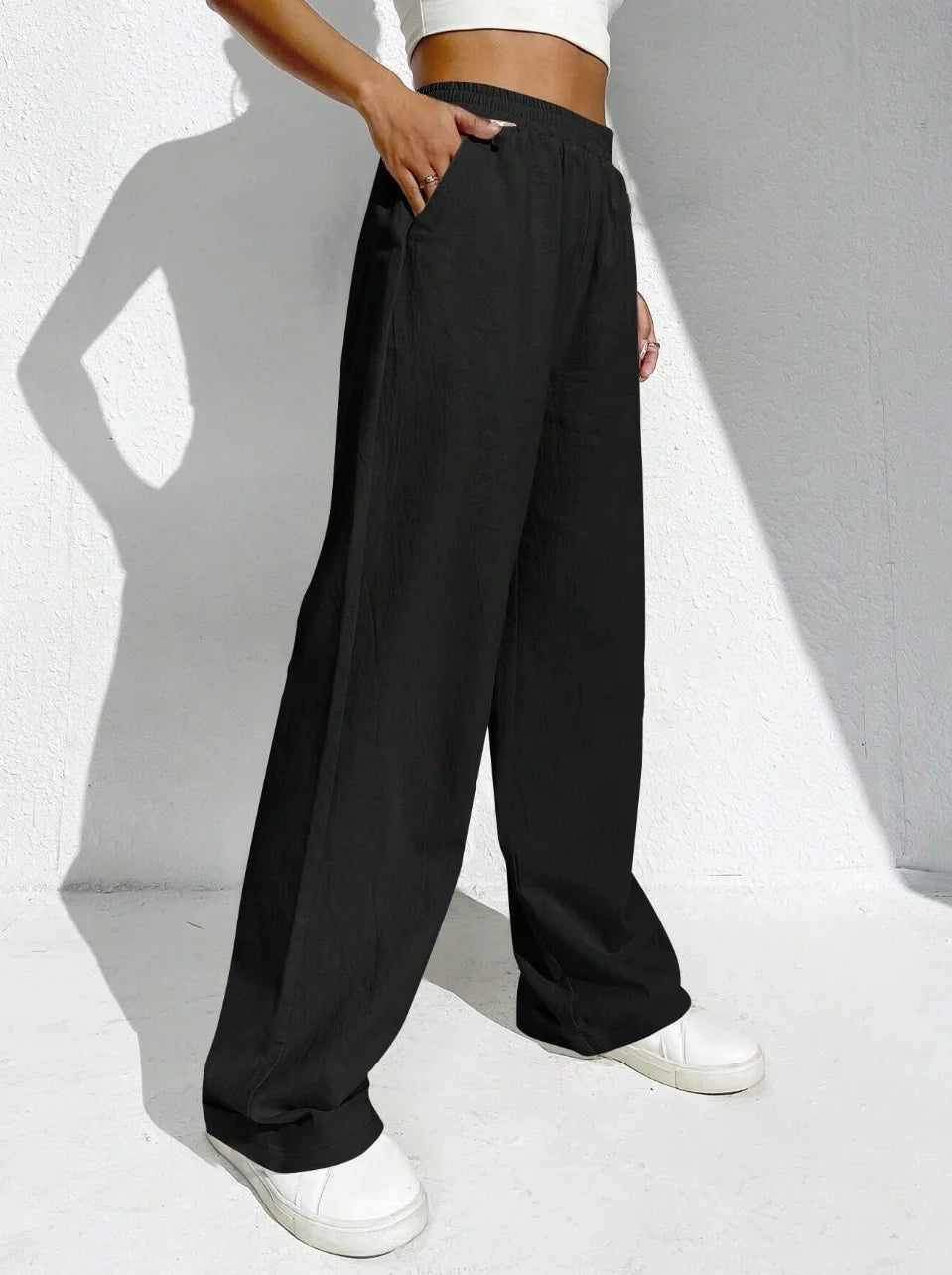 Women solid color elegant casual fashion Japanese Korean European and American pants