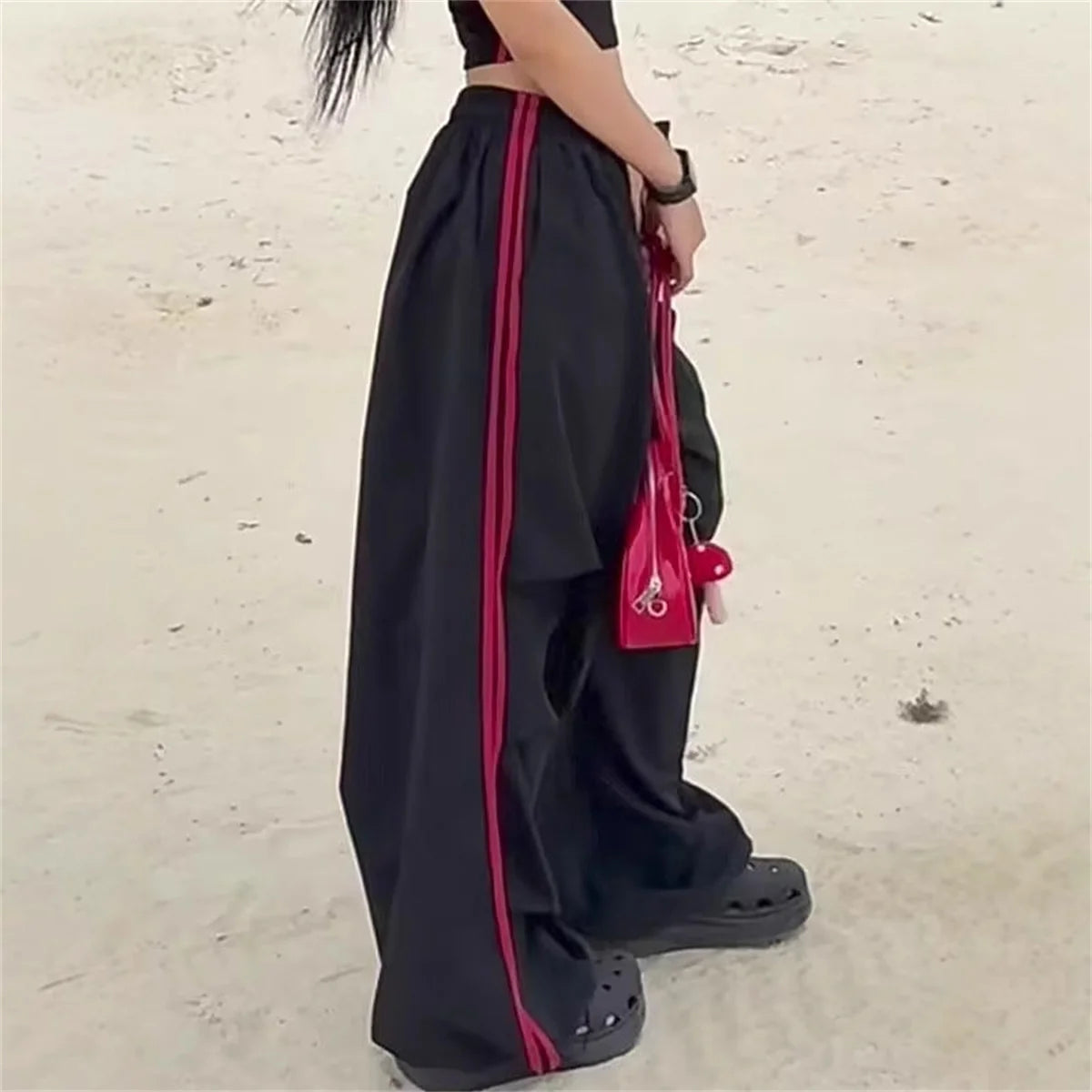 Loose Joggers Pants Women Cargo Pants Vintage Streetwear Hip Hop Y2k Baggy Wide Leg Sweatpants Casual Pockets Fashion Trousers