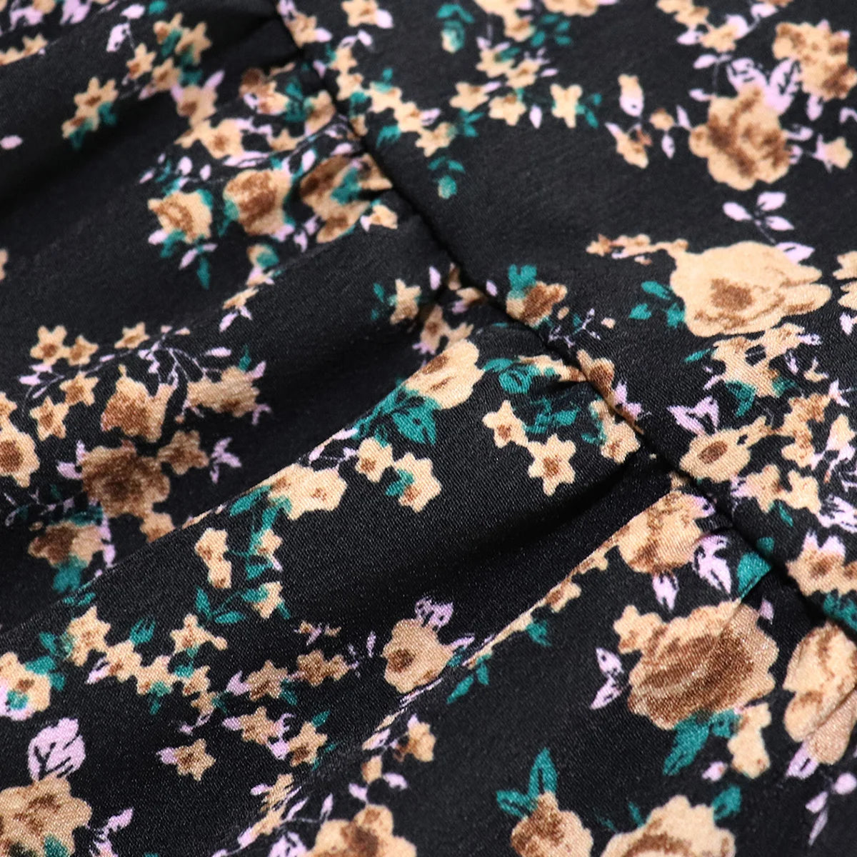 Women's High Waist Floral Print A-Line Midi Skirt - Boho Flowy Ruffle Hem Skirt for All Occasions