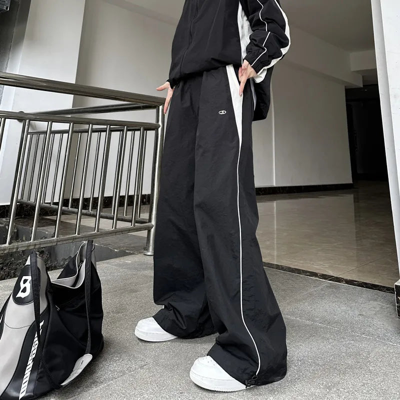 Y2K Vintage Fashion Loose Pant 2026 Casual Street Hip Hop Baggy Pants High Waist Wide Leg Trousers Solid Joggers Women Clothes