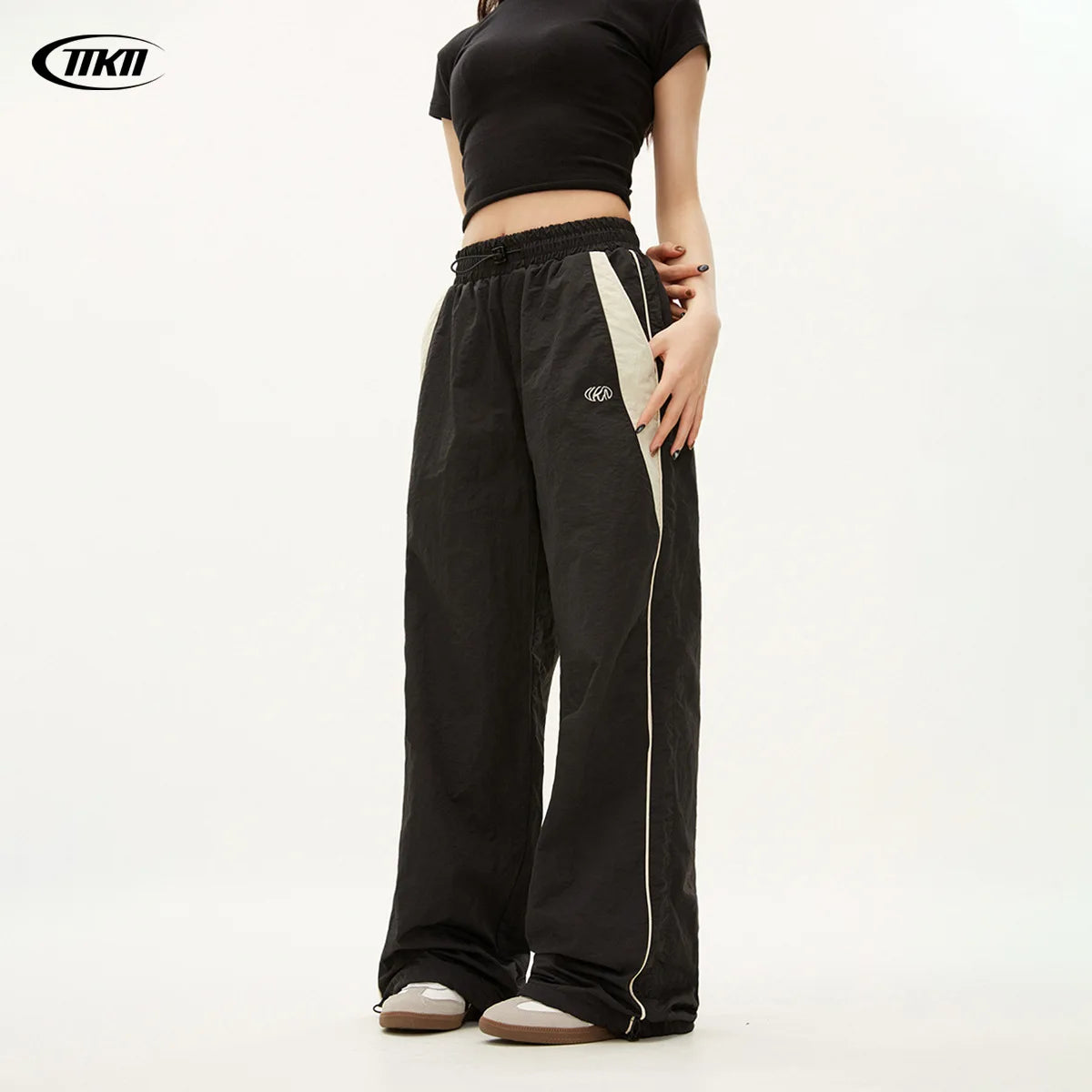 Y2K Vintage Fashion Loose Pant 2026 Casual Street Hip Hop Baggy Pants High Waist Wide Leg Trousers Solid Joggers Women Clothes