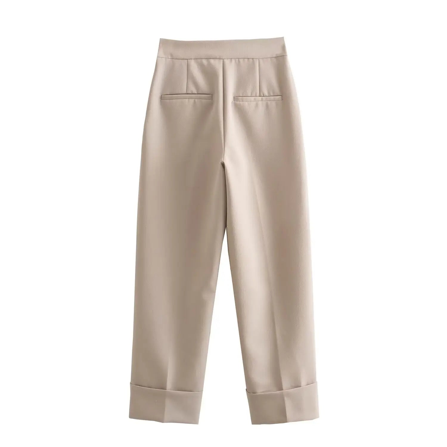 PRINTKAOIR Women's suit and pants fashion vest vest khaki high waisted straight leg pants set 2024 autumn hot sale