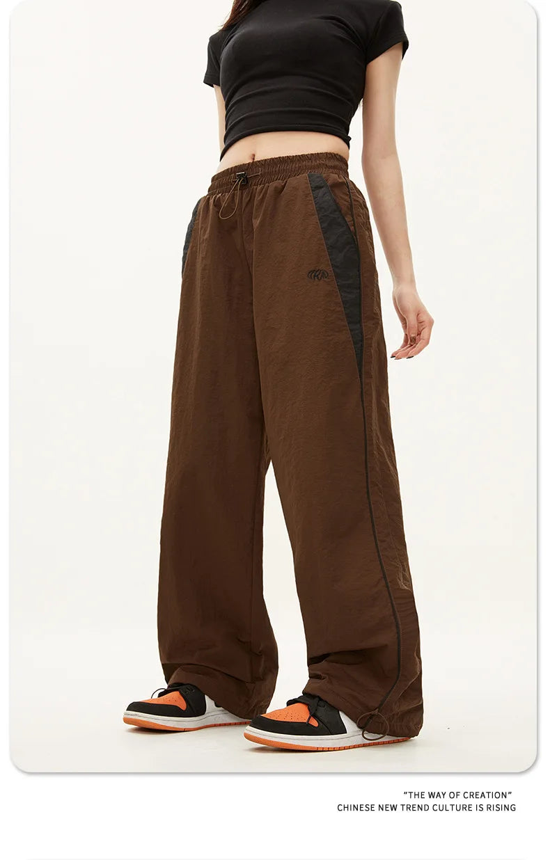Y2K Vintage Fashion Loose Pant 2026 Casual Street Hip Hop Baggy Pants High Waist Wide Leg Trousers Solid Joggers Women Clothes
