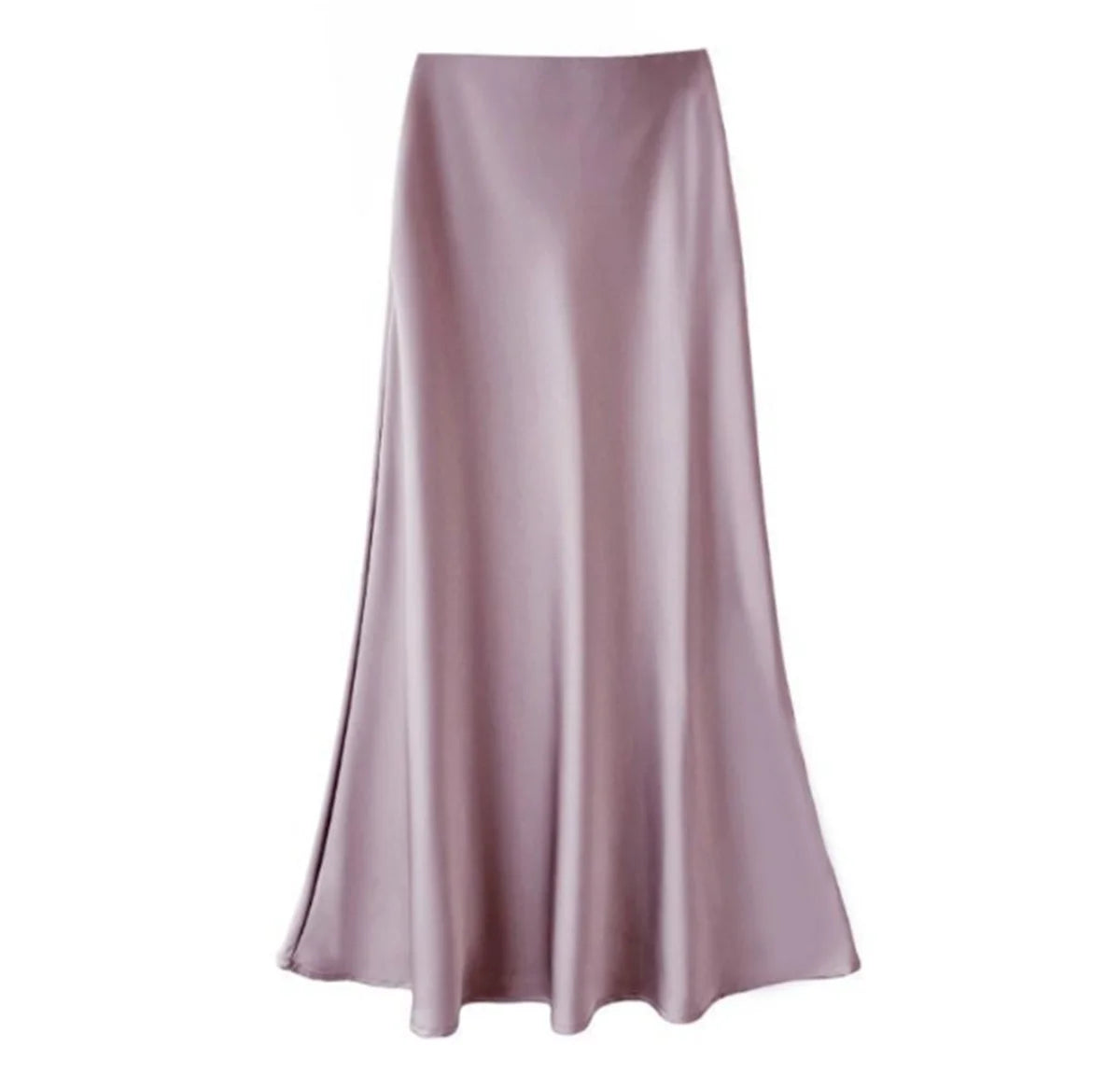 2026 Satin Fabric Skirt Woman High Waist Elegant Long Skirts For Women Korean Fashion Summer Chic Office Slim Fit Midi Skirts